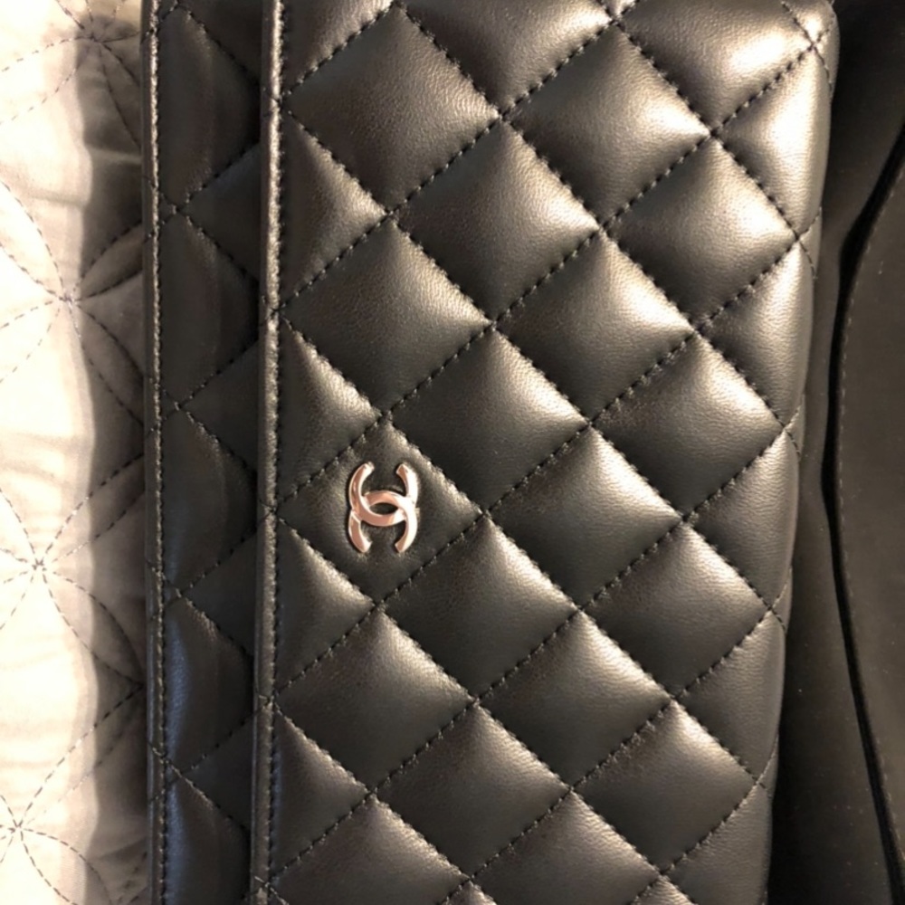 Chanel Lambskin Quilted Wallet on Chain